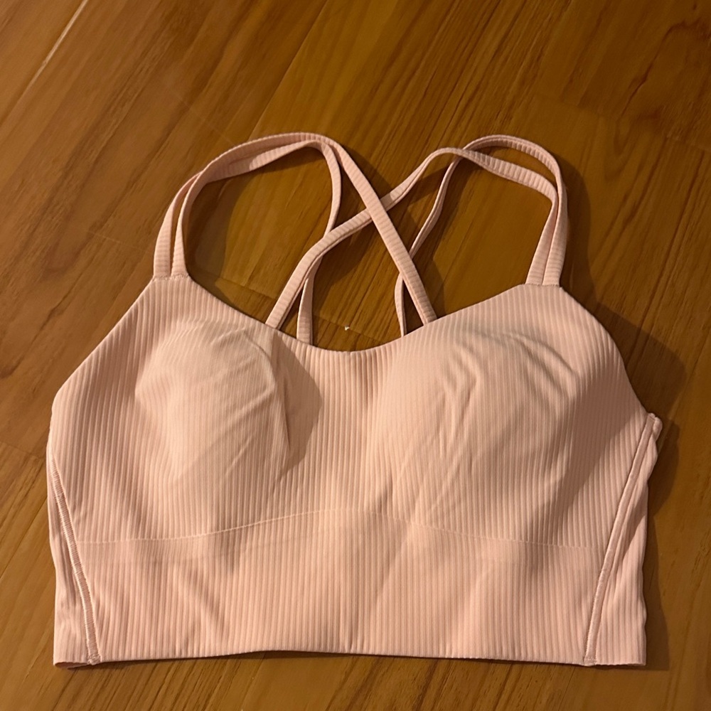 Lululemon Like a cloud Ribbed Longline Bra-Light Pink
